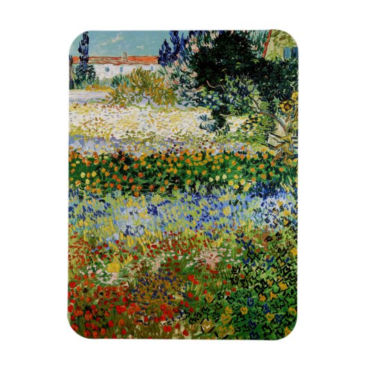 Vincent van Gogh - Blühender Garten Magnet (Vertikal)