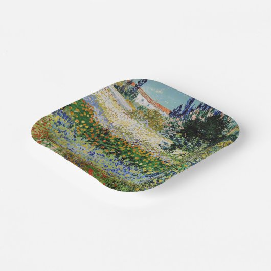 Vincent van Gogh - Blühender Garten Pappteller (Gewinkelt)