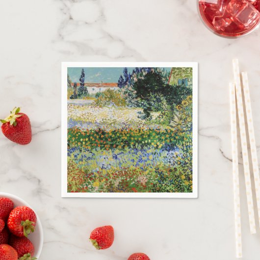 Vincent van Gogh - Blühender Garten Serviette (Beispiel)