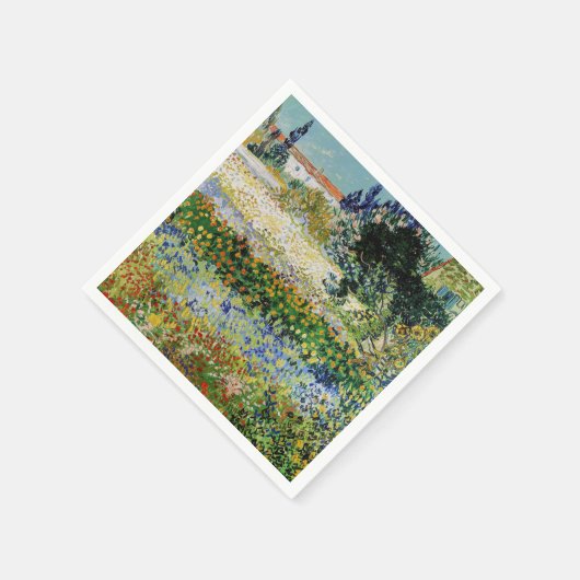 Vincent van Gogh - Blühender Garten Serviette (Ecke)