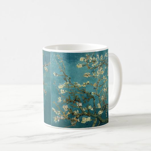 Vincent Van Gogh - blühender Mandelbaum Kaffeetasse (VorderseiteRechts)