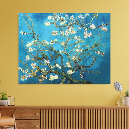 Vincent van Gogh, blühender Mandelbaum Leinwanddruck (Insitu (Wohnzimmer))