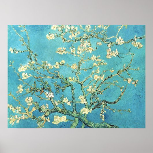 Vincent van Gogh Blühender Mandelbaum Poster (Vorne)