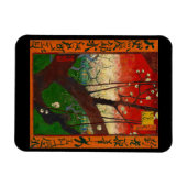 Vincent van Gogh - Blühender Pflaumenbaumgarten Magnet (Horizontal)