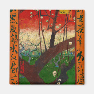 Vincent van Gogh - Blühender Pflaumenbaumgarten Magnet