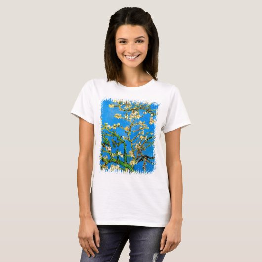 Vincent Van Gogh - Blühendes Almond Tree Kunst, Di T-Shirt (Vorne ganz)