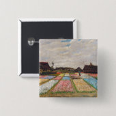 Vincent van Gogh - Blume Beds in Holland Button (Vorne & Hinten)