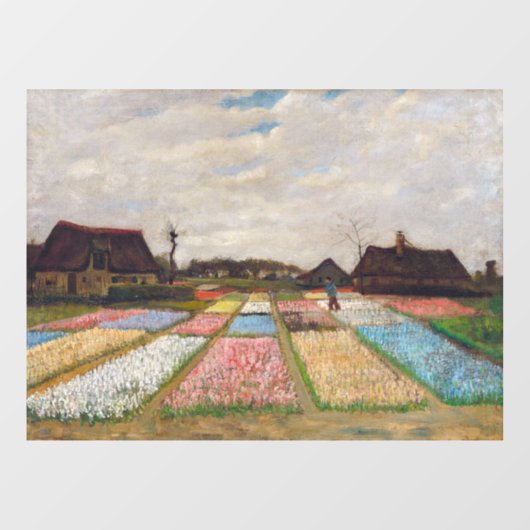 Vincent van Gogh - Blume Beds in Holland Fensteraufkleber (Blatt)