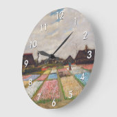 Vincent van Gogh - Blume Beds in Holland Große Wanduhr (Winkel)