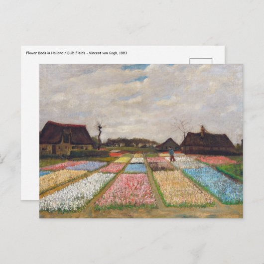 Vincent van Gogh - Blume Beds in Holland Postkarte (Vorne/Hinten)