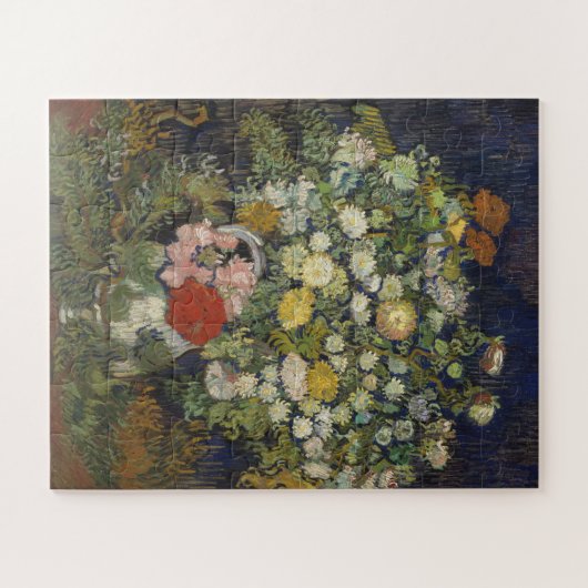 Vincent van Gogh | Blumenstrauß der Blumen in Puzzle (Horizontal)