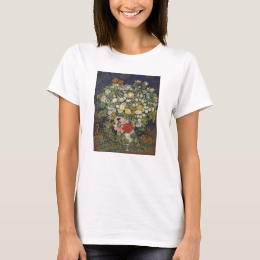 Vincent van Gogh | Blumenstrauß der Blumen in T-Shirt (Vorderseite)