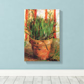Vincent Van Gogh - Blumentopf mit Chives Leinwanddruck (Insitu (Holzboden))