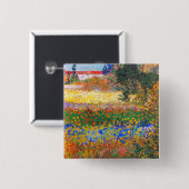 Vincent Van Gogh Blütengarten Button (Vorne & Hinten)