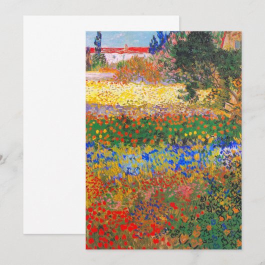 Vincent Van Gogh Blütengarten Einladung (Vorne/Hinten)