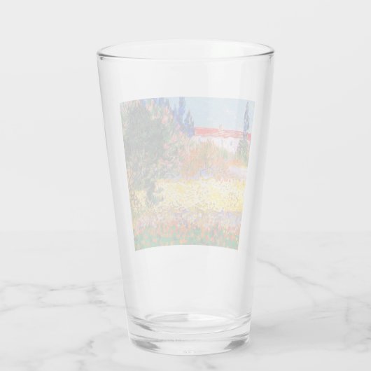 Vincent Van Gogh Blütengarten Glas (Rückseite)