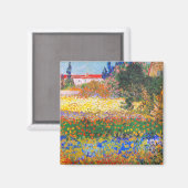 Vincent Van Gogh Blütengarten Magnet (Vorderseite/Rückseite)