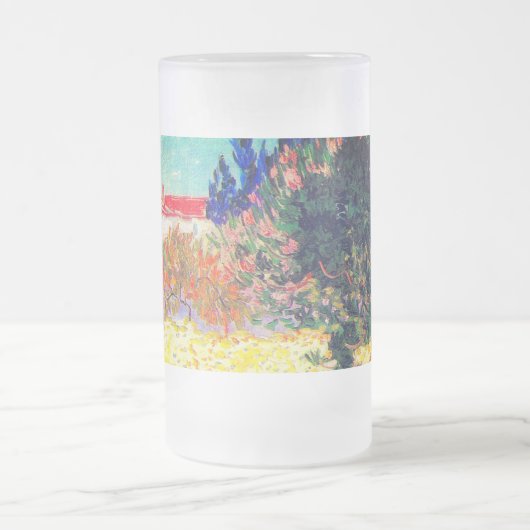 Vincent Van Gogh Blütengarten Mattglas Bierglas (Mittel)