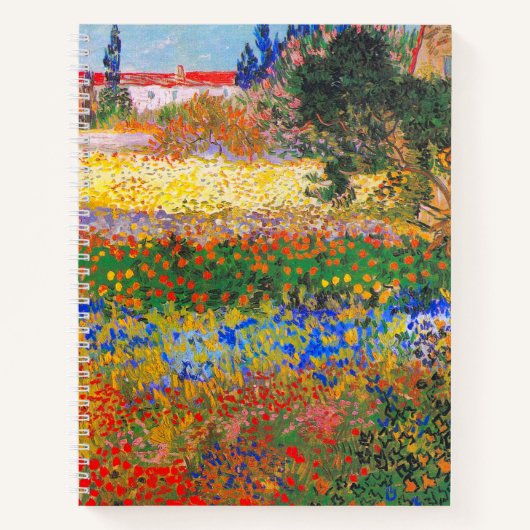 Vincent Van Gogh Blütengarten Notizblock (Vorderseite)