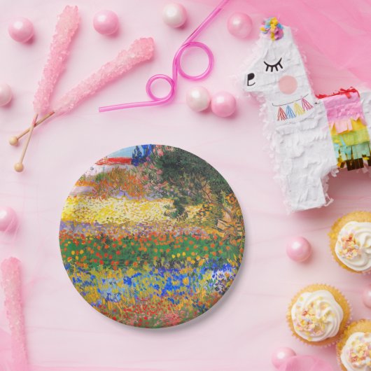 Vincent Van Gogh Blütengarten Pappteller (Party)