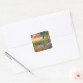 Vincent Van Gogh Blütengarten Quadratischer Aufkleber (Umschlag)
