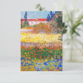 Vincent Van Gogh Blütengarten RSVP Karte (Stehend Vorderseite)