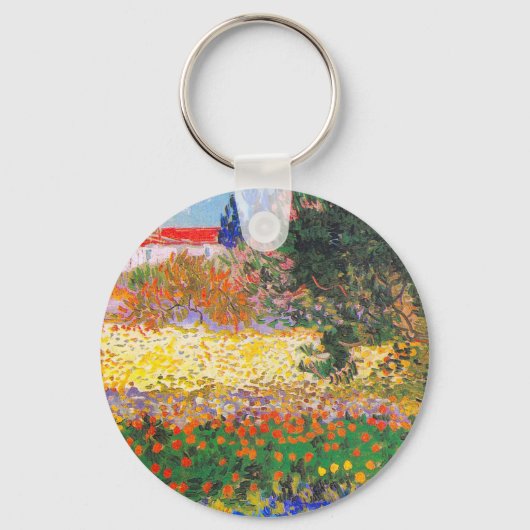 Vincent Van Gogh Blütengarten Schlüsselanhänger (Vorderseite)