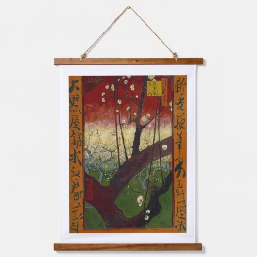 Vincent Van Gogh - Blütenpflanze Tree Wandteppich Mit Holzrahmen (Vorderseite)