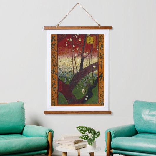 Vincent Van Gogh - Blütenpflanze Tree Wandteppich Mit Holzrahmen (Wohnzimmer)