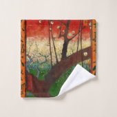 Vincent van Gogh - Blütenpflanzenbaum Badhandtuch Set (Waschlappen)