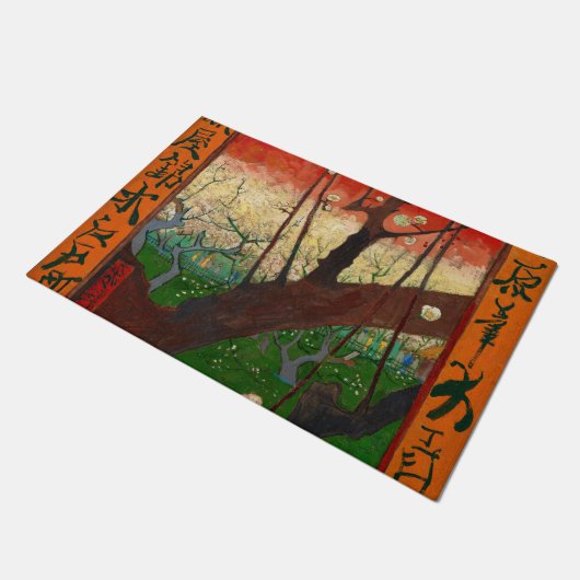 Vincent van Gogh - Blütenpflanzenbaum Fußmatte (Schrägansicht)