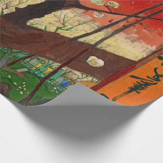 Vincent van Gogh - Blütenpflanzenbaum Geschenkpapier (Ecke)