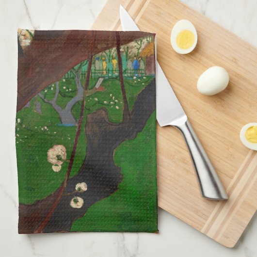 Vincent van Gogh - Blütenpflanzenbaum Geschirrtuch (Viertel Falte)