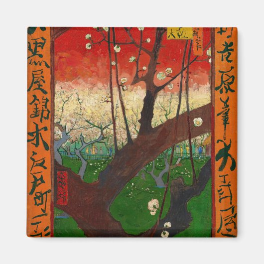 Vincent van Gogh - Blütenpflanzenbaum Magnet (Vorne)