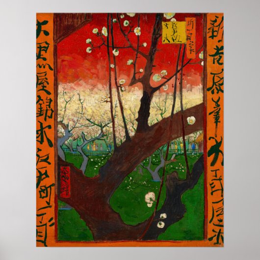 Vincent van Gogh - Blütenpflanzenbaum Poster (Vorne)