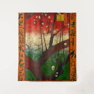 Vincent van Gogh - Blütenpflanzenbaum Wandteppich