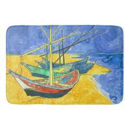 Vincent van Gogh Boats at Saintes-Marie watercol Badematte