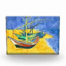 Vincent van Gogh Boats at Saintes-Marie watercol