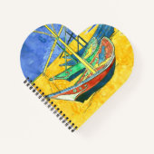 Vincent van Gogh Boats at Saintes-Marie watercol Notizblock (Vorderseite)