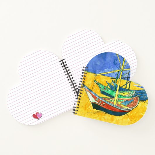 Vincent van Gogh Boats at Saintes-Marie watercol Notizblock (Innenseite)