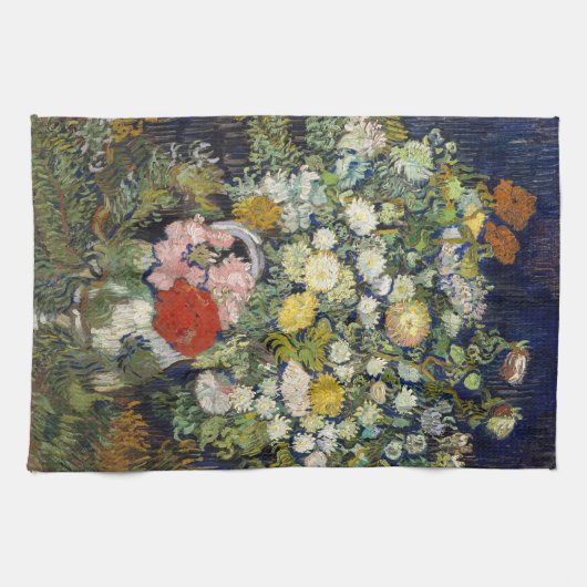 Vincent van Gogh - Bouquet der Blume in einer Vase Geschirrtuch (Horizontal)