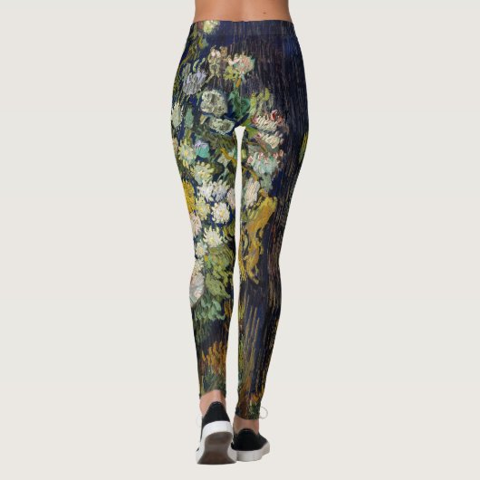 Vincent van Gogh - Bouquet der Blume in einer Vase Leggings (Rückseite)