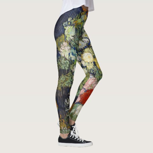 Vincent van Gogh - Bouquet der Blume in einer Vase Leggings (Rechts)