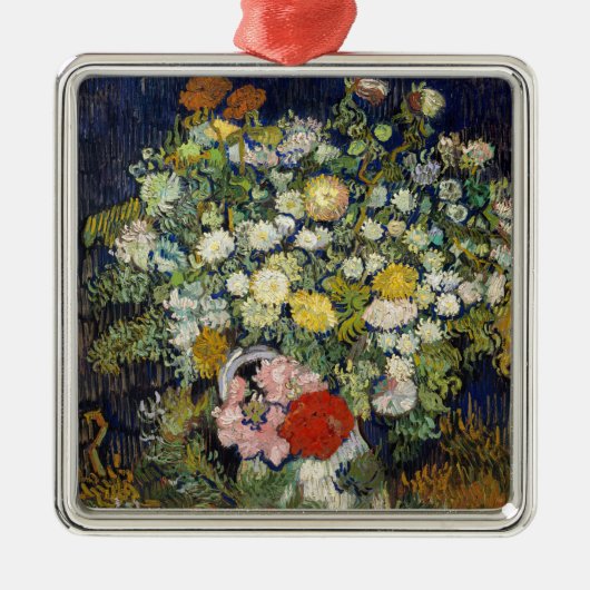 Vincent van Gogh - Bouquet der Blume in einer Vase Ornament Aus Metall (Vorne)