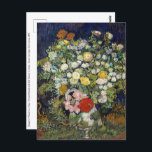 Vincent van Gogh - Bouquet der Blume in einer Vase Postkarte<br><div class="desc">Bouquet aus Blume in einer Vase / Chrysanthemen und wilde Blume in einer Vase - Vincent van Gogh,  Oil on Leinwand,  1890</div>