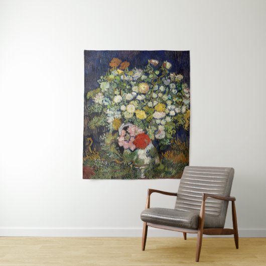 Vincent van Gogh - Bouquet der Blume in einer Vase Wandteppich (Beispiel)
