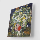 Vincent van Gogh - Bouquet of Flowers in a Vase Quadratische Wanduhr (Winkel)
