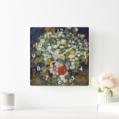 Vincent van Gogh - Bouquet of Flowers in a Vase Quadratische Wanduhr (Zuhause)