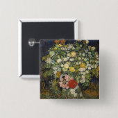 Vincent van Gogh Bouquet von Blume in einer Vase Button (Vorne & Hinten)
