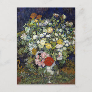 Vincent van Gogh Bouquet von Blume in einer Vase Postkarte
